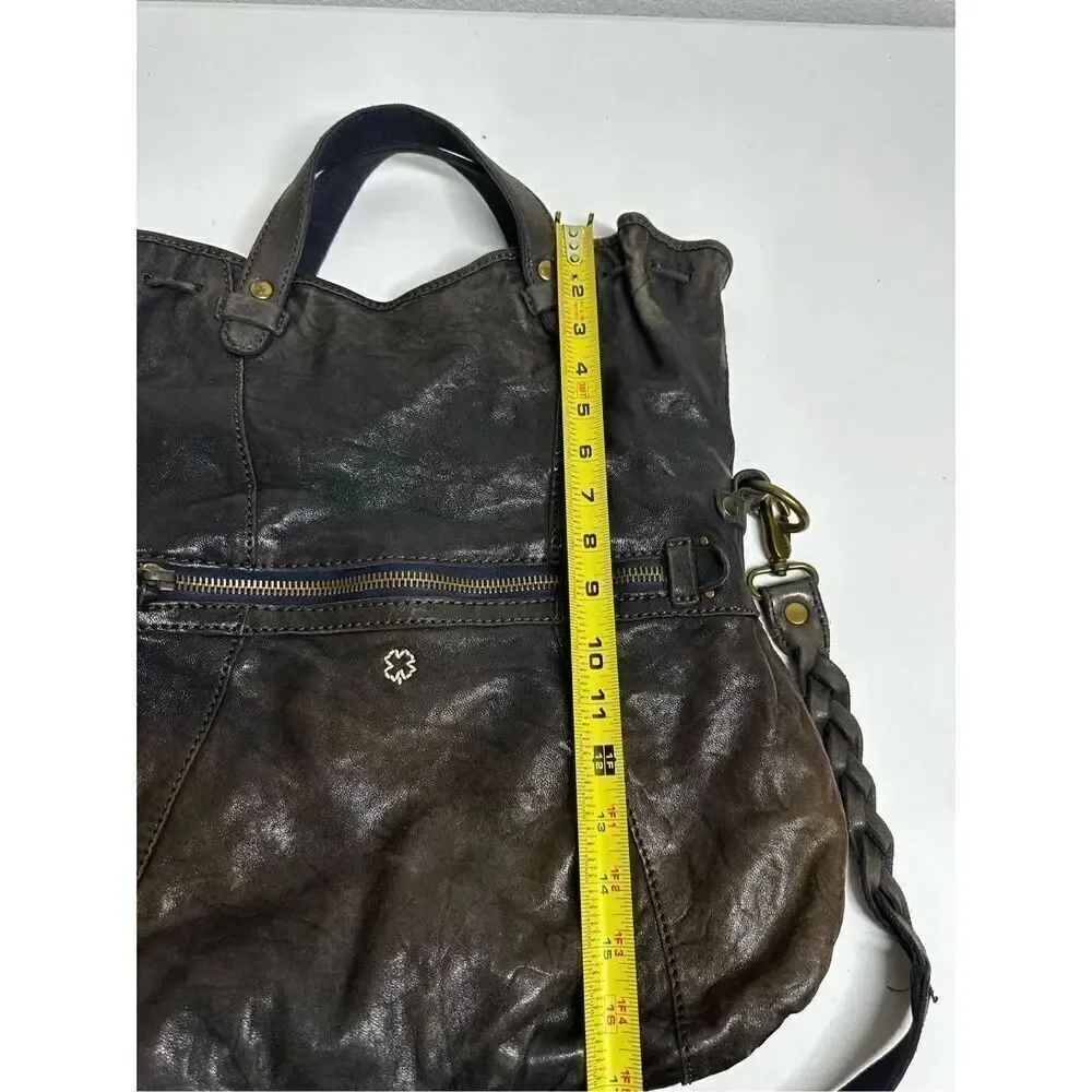 Lucky Brand Black Italian Lamb Leather Shoulder Crossbody Bag